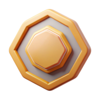 sumptuous memorable Octagonal badge with parallel lines. Geometric, single-weight stroke, flat color with Scalable Design. png