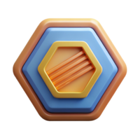 glorious creative Octagonal badge with parallel lines. Geometric, single-weight stroke, flat color with Scalable Design. flawless png