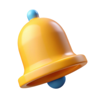 vibrant organic Crisp edges on a flat color bell icon. Minimal design with Scalable Design. professional png