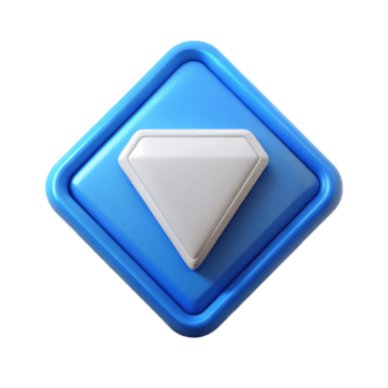 splendida distintivo a forma di diamante distintivo con un' minimalista simbolo. scalabile, pulito linee, croccante bordi con scalabile design. png