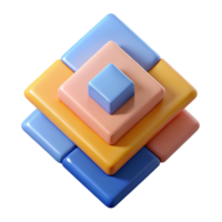extraordinary futuristic Minimal geometric composition of overlapping squares. Flat color, crisp edges with Scalable Design. artisan png