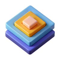 whimsical fascinating Minimal geometric composition of overlapping squares. Flat color, crisp edges with Scalable Design. impeccable png