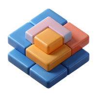 playful glorious Minimal geometric composition of overlapping squares. Flat color, crisp edges with Scalable Design. professional png