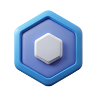 energetic elegant Hexagonal badge with a simple geometric pattern. Crisp edges, flat color, minimal with Scalable Design. sharp png