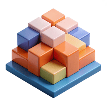 underbar konstnärlig abstrakt sammansättning av rektanglar med skarp kanter och platt Färg. med skalbar design. felfri png