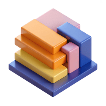 överdådig inspirerad abstrakt sammansättning av rektanglar med skarp kanter och platt Färg. med skalbar design. png