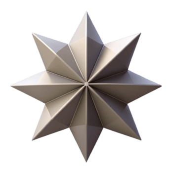 fascinating distinguished Geometric, symmetrical star. Flat color, sharp edges, minimal design with Scalable Design. png