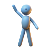 glorious celebrated Waving stick figure with circular head. Single-weight stroke, minimal design, clean lines with Scalable Design. png