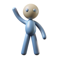 celebrated gothic Waving stick figure with circular head. Single-weight stroke, minimal design, clean lines with Scalable Design. sharp png