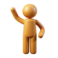 exquisite whimsical modern Waving stick figure with circular head. Single-weight stroke, minimal design, clean lines with Scalable Design. top-tier png