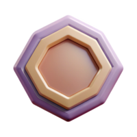 breathtaking unparalleled Octagonal badge with parallel curved lines. Geometric, flat color, single-weight stroke with Scalable Design. png