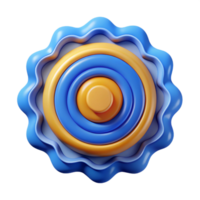 alegre majestoso crachá com quatro concêntrico círculos. geométrico, fresco arestas, com escalável Projeto. fresco png