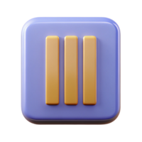 rare vintage Square badge with three vertical stripes. Flat color, clean lines, minimal with Scalable Design. masterfully captured png