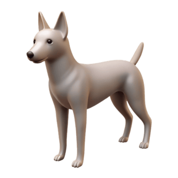 impressionante sonhadores criativo simples cachorro com aguçado orelhas e uma cauda. fresco arestas, peso único AVC, mínimo Projeto com escalável Projeto. precisão png