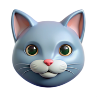 glorious creative Minimal line art of a cat's face. Clean lines, flat color with Scalable Design. fine detail png