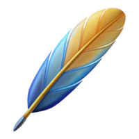 coveted mid-century Minimal line art of a feather. Single-weight stroke, flat color with Scalable Design. 8K png