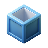 iconic contemporary Isometric cube with clean lines. Flat color, crisp edges with Scalable Design. elite png