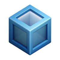 exceptional victorian Isometric cube with clean lines. Flat color, crisp edges with Scalable Design. masterfully captured png