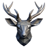 vibrant nordic Geometric deer head silhouette. Clean lines, minimal design, with Scalable Design. fine detail png