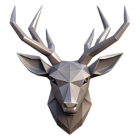 timeless rustic Geometric deer head silhouette. Clean lines, minimal design, with Scalable Design. premium png