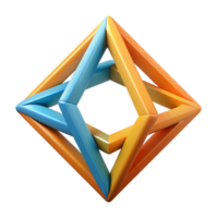 dramatic dynamic geometric Geometric logo of interconnected triangles. Flat color, crisp edges, with Scalable Design. museum quality png