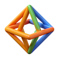 unparalleled artistic Geometric logo of interconnected triangles. Flat color, crisp edges, with Scalable Design. 8K png