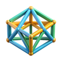 dramatic reflective bohemian Geometric logo of interconnected triangles. Flat color, crisp edges, with Scalable Design. expertly shot png