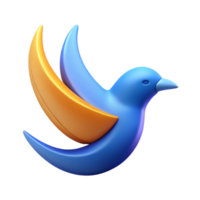 inspired creative Scalable logo depicting an abstract bird in flight. Clean lines, flat color with Scalable Design. perfect clarity png