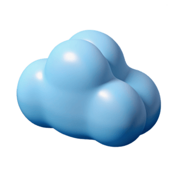 beautiful dynamic impressionist Isometric cloud with crisp edges. Scalable, minimal design with Scalable Design. 4K png