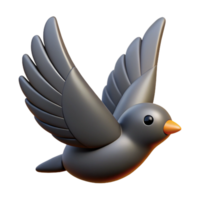 beautiful calm contemporary Clean lines forming a simple bird in flight, flat black fill with Scalable Design. sharp png