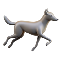 impressive victorian Silhouette of a running dog. Crisp edges, flat color, minimal design with Scalable Design. authentic png