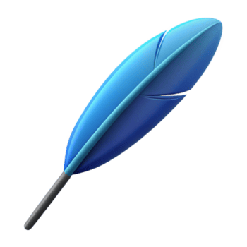 reflexivo lindo mínimo silhueta do uma pena caneta. limpar \ limpo linhas, plano cor, com escalável Projeto. 4k png