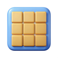 harmonious elegant Minimalist square grid, clean lines, flat color, with Scalable Design. authentic png