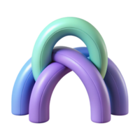 dramatic baroque Interlocking arcs, symmetrical, flat color, with Scalable Design. high resolution png