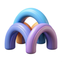 majestic playful organic Interlocking arcs, symmetrical, flat color, with Scalable Design. high quality png