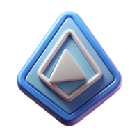 hypnotic celebrated Triangular badge with a symmetrical geometric pattern. Flat color, clean lines, minimal design with Scalable Design. png
