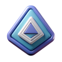 captivating iconic Triangular badge with a symmetrical geometric pattern. Flat color, clean lines, minimal design with Scalable Design. png