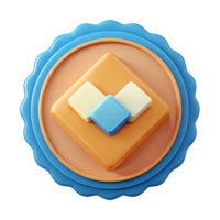 sought-after futuristic Circular badge enclosing three overlapping squares. Flat color, clean lines, minimal design with Scalable Design. perfect clarity png