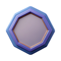 sumptuous rustic Octagonal badge with a single-weight stroke border. Scalable, crisp edges, flat color with Scalable Design. expertly shot png