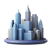 intense exquisite Silhouette of a cityscape. Minimal, flat color with Scalable Design. artisan png