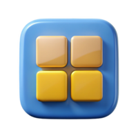 splendid joyful modern Square badge divided into four equal quadrants. Flat color, crisp edges, clean lines with Scalable Design. artisan png