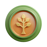 unparalleled mid-century Circular badge with a stylized tree silhouette. Minimal design, flat color, with Scalable Design. detailed png