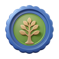 serene nostalgic avant-garde Circular badge with a stylized tree silhouette. Minimal design, flat color, with Scalable Design. premium png