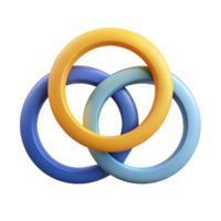 serene quintessential Three intersecting circles, clean lines, minimal, geometric with Scalable Design. png