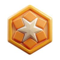 gorgeous intense victorian Hexagonal badge with six small triangles radiating outward. Crisp edges, clean lines, flat color with Scalable Design. studio quality png