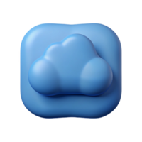 bold impressive Square-shaped cloud with rounded corners. Single-weight stroke, flat color with Scalable Design. luxury png