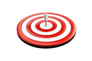 Circular target with arrow in the center, demonstrating focus. png