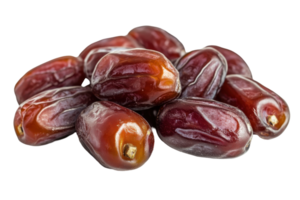 A close-up view of a cluster of dried dates. png