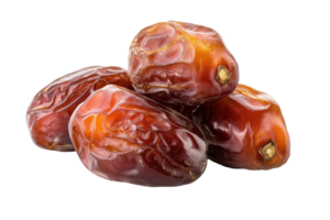 Close-up view of plump, dried dates arranged in a group. png
