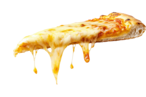 Melted cheese drips from a pizza slice. png